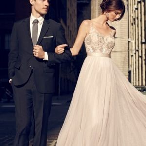 Watters & Watters Sz 10 Bridesmaids 6314i-Lucca Dress Sleeveless Sequined Lace